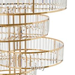 Wedding Gold Crystal Flower Stand Round Pedestal Stand Crystal Flower Stand NEW