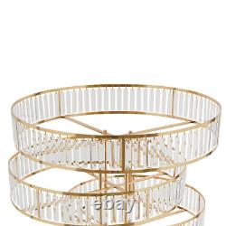 Wedding Gold Crystal Flower Stand Round Pedestal Stand Crystal Flower Stand NEW