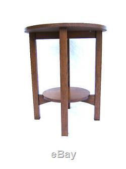 Wow Large Mission Tabouret End Stand Solid Oak 24 Inch Free Shipping
